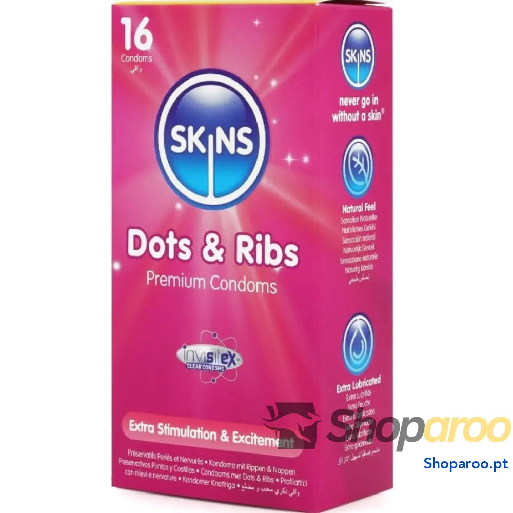 DOTS & RIBS PREMIUM PRESERVATIVOS PACOTE COM 16