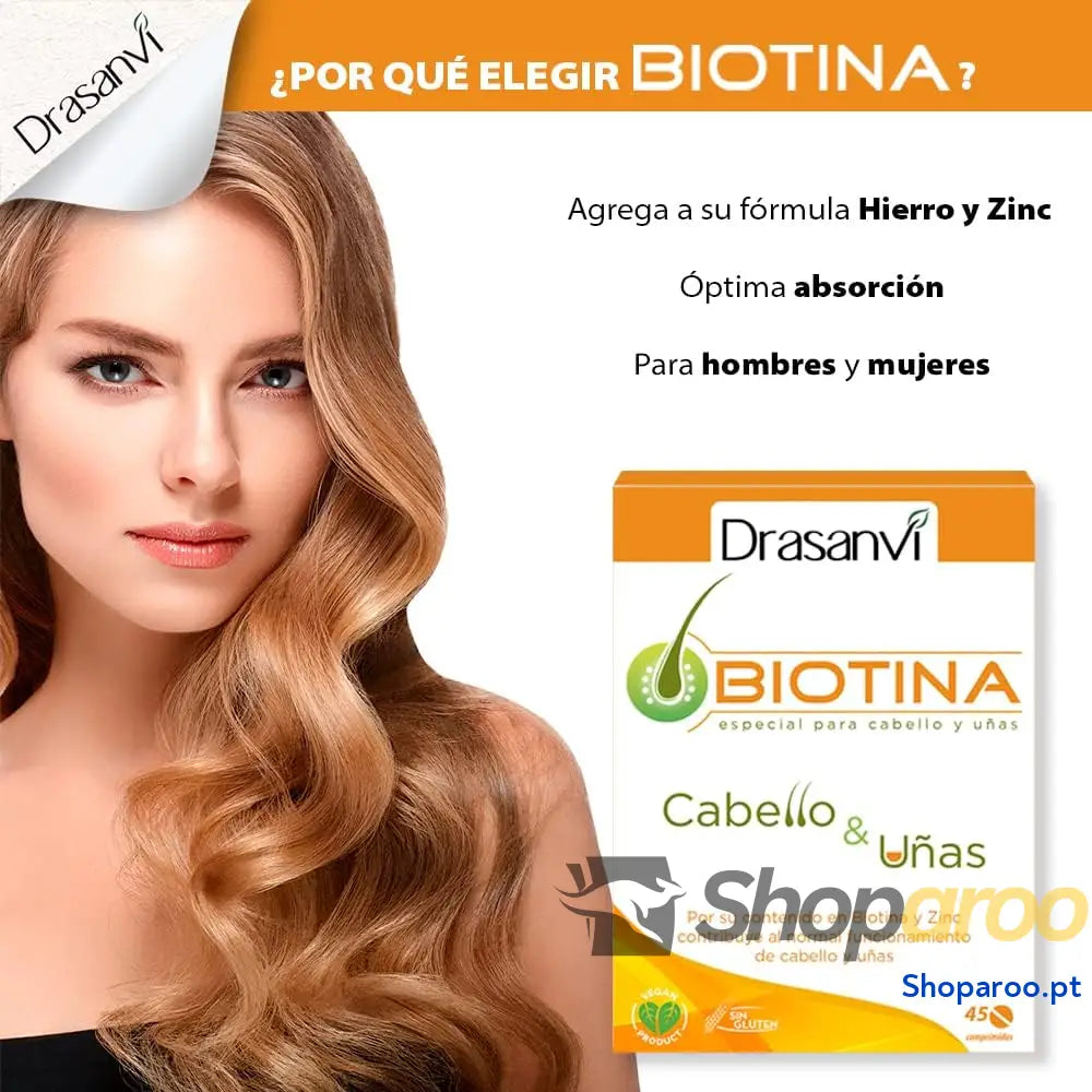 Drasanvi Biotina Vitaminas Capilares para Cabelo Feminino 90 dias
