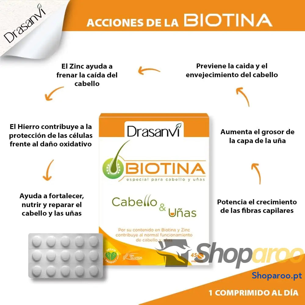 Drasanvi Biotina Vitaminas Capilares para Cabelo Feminino 90 dias