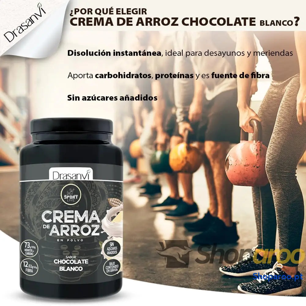 DRASANVI Creme de arroz | fitness | Energia rápida e sustentada Hidratos carbono fibra proteínas qualidade sem gorduras