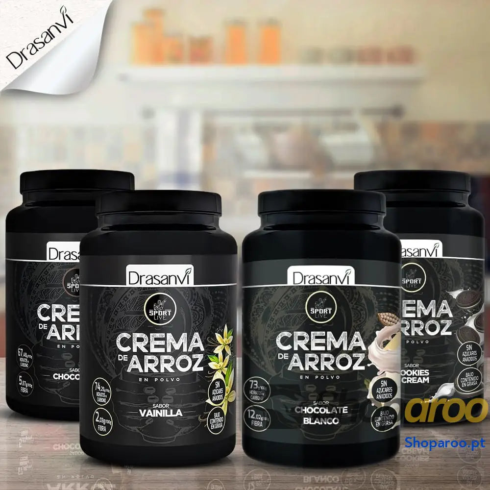 DRASANVI Creme de arroz | fitness | Energia rápida e sustentada Hidratos carbono fibra proteínas qualidade sem gorduras