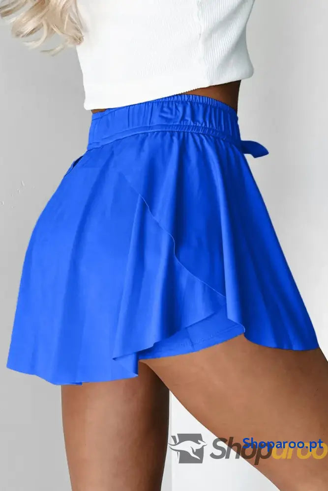Drawstring Active Skorts