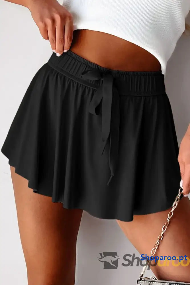 Drawstring Active Skorts
