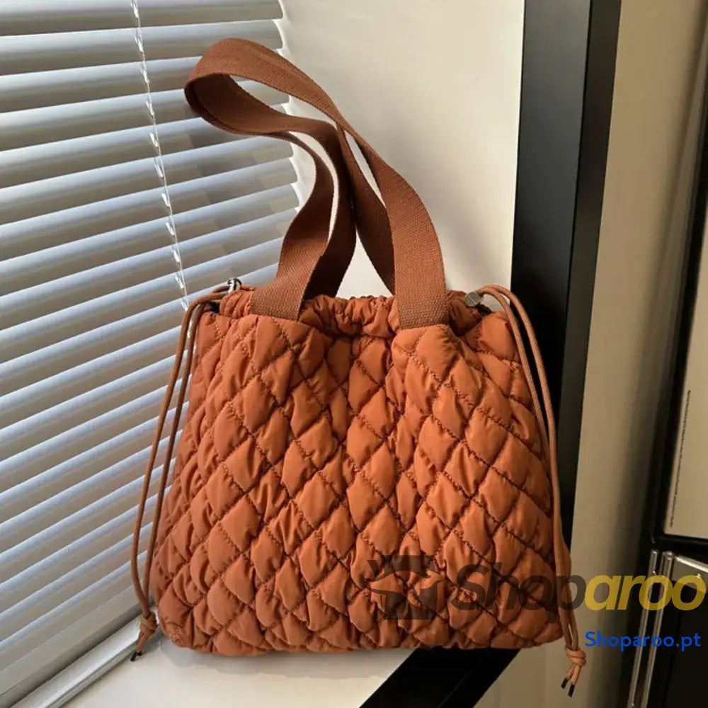 Drawstring Bubble Texture Tote Bag