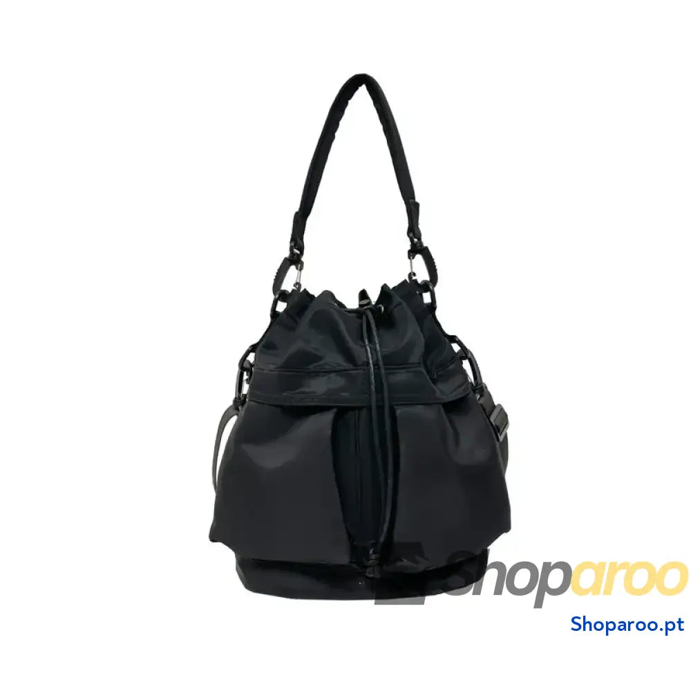 Drawstring Nylon Bucket Bag