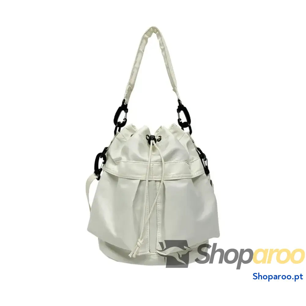 Drawstring Nylon Bucket Bag