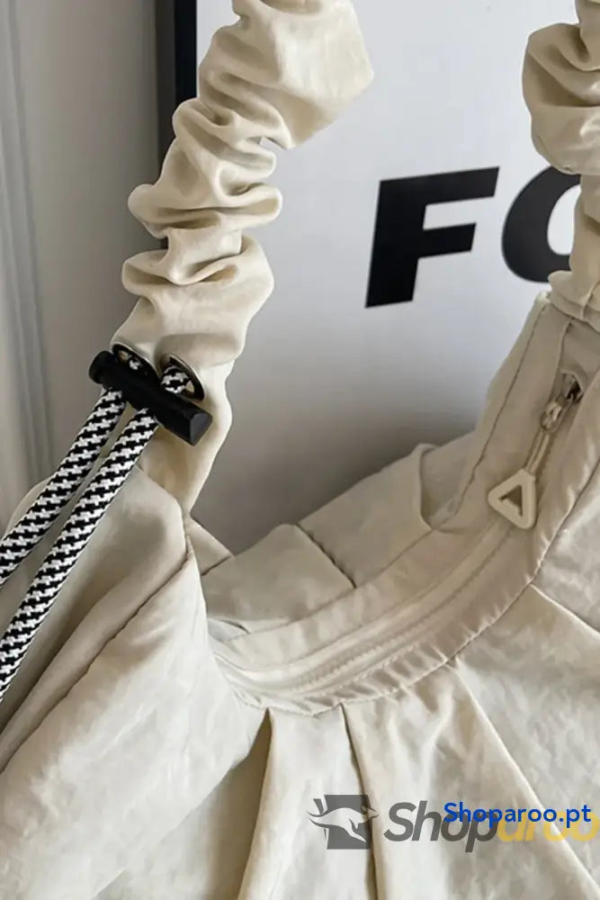 Drawstring Strap Ruched Crossbody Bag