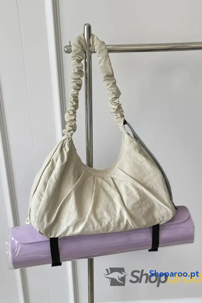 Drawstring Strap Ruched Crossbody Bag
