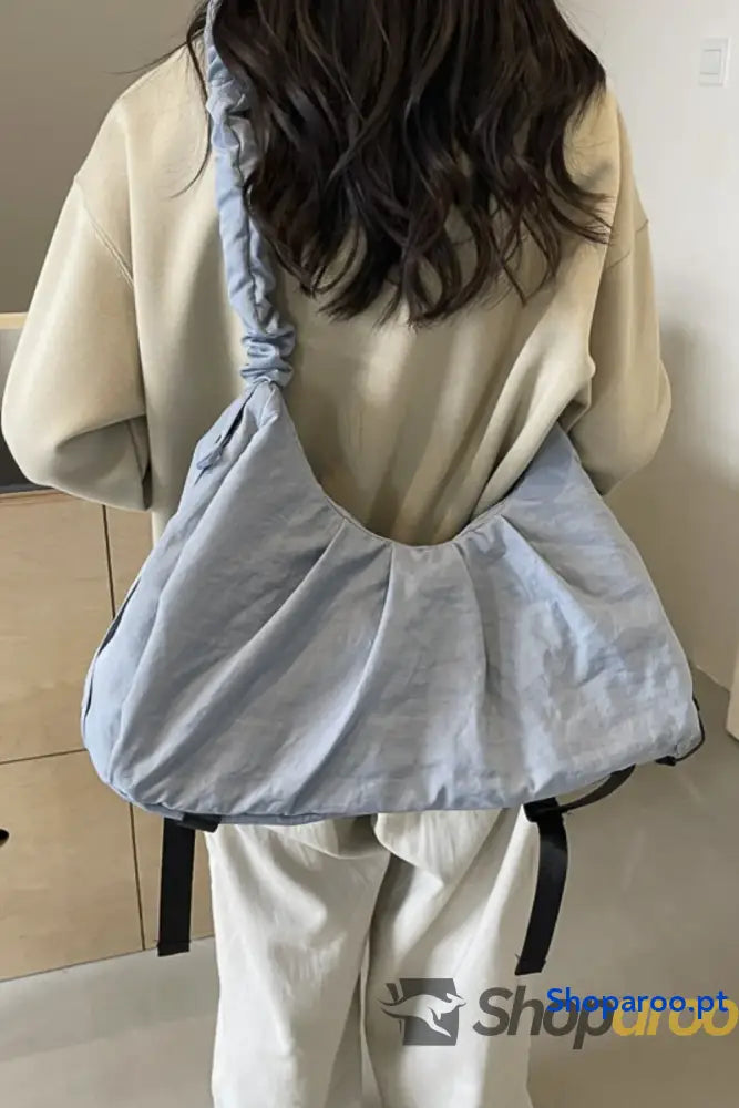 Drawstring Strap Ruched Crossbody Bag
