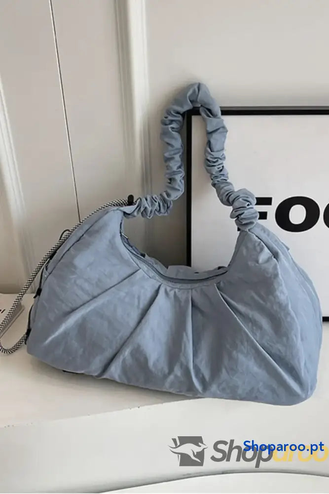 Drawstring Strap Ruched Crossbody Bag