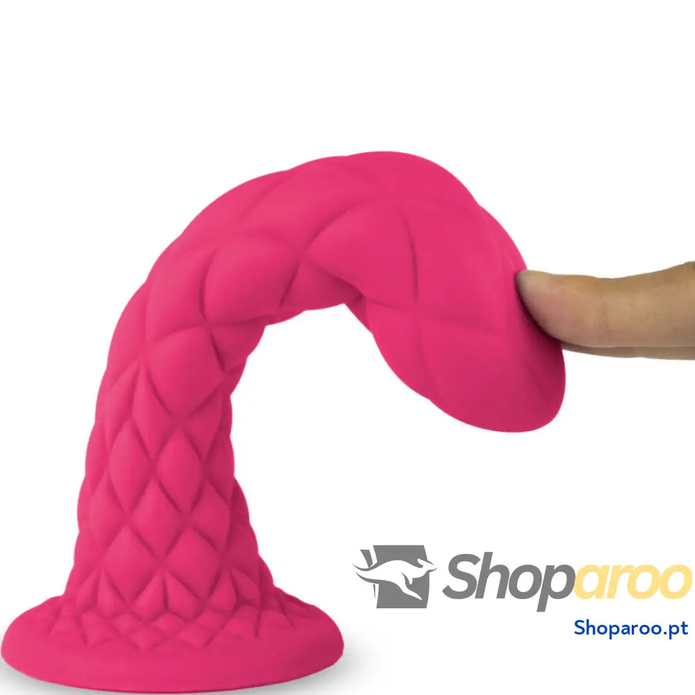 Dreamy Dildo Fantasy Silicone Líquido Termorreativo Fúcsia 18,5 cm