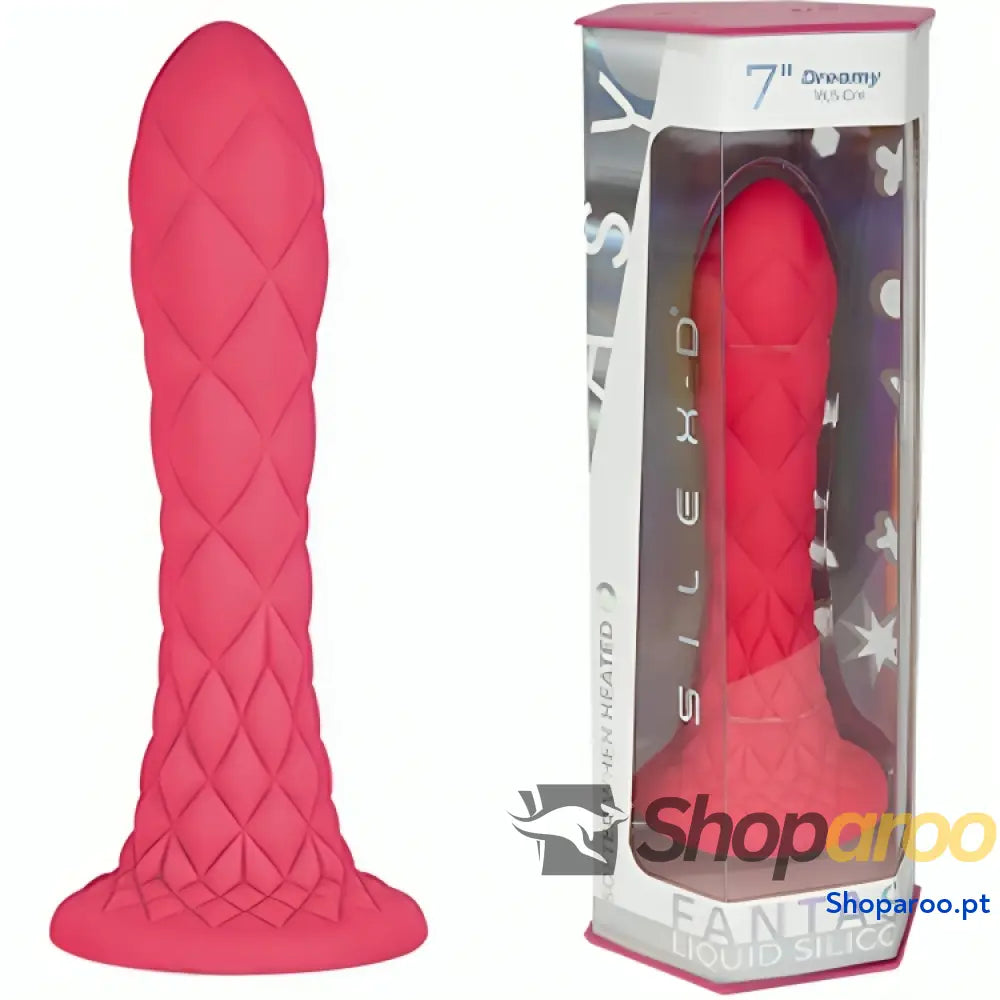 Dreamy Dildo Fantasy Silicone Líquido Termorreativo Fúcsia 18,5 cm