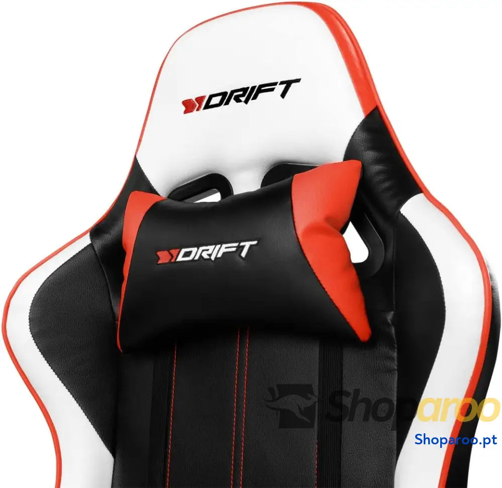 DRIFT GAMING DR175 Cadeira Gaming profissional couro sintético apoio de braços ajustáveis 2D pistão classe 4 giratória