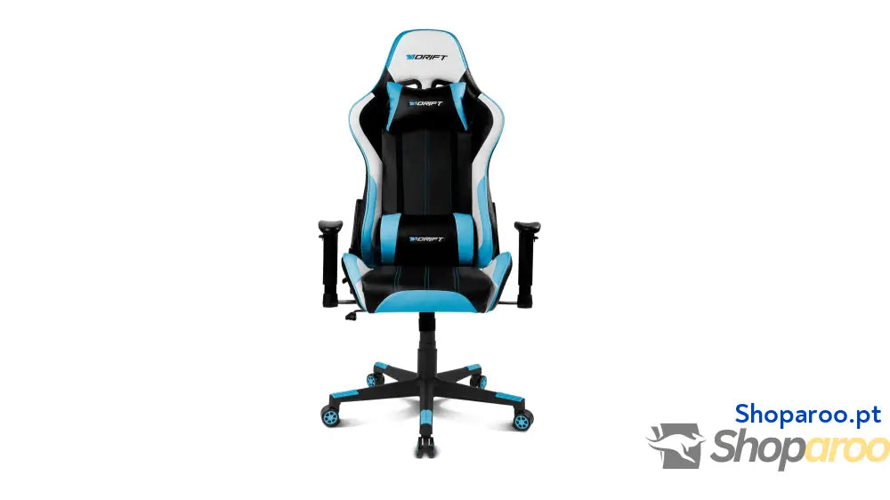DRIFT GAMING DR175 Cadeira Gaming profissional couro sintético apoio de braços ajustáveis 2D pistão classe 4 giratória