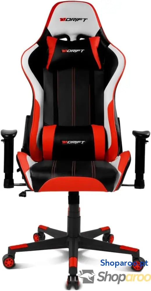 DRIFT GAMING DR175 Cadeira Gaming profissional couro sintético apoio de braços ajustáveis 2D pistão classe 4 giratória