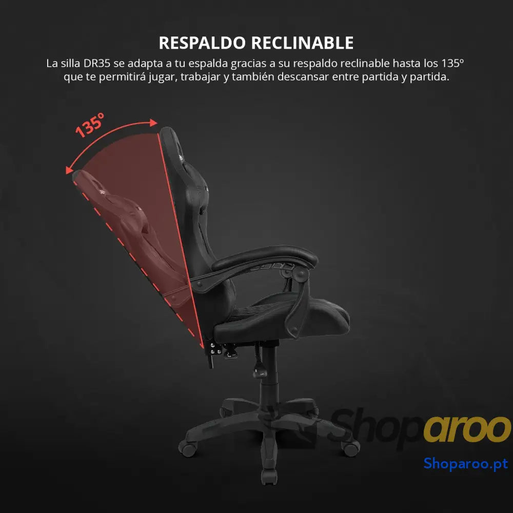 DRIFT GAMING DR35 Cadeira Gaming ergonómica profissional com apoios de braço 2D ajustáveis suporte lombar e cervical