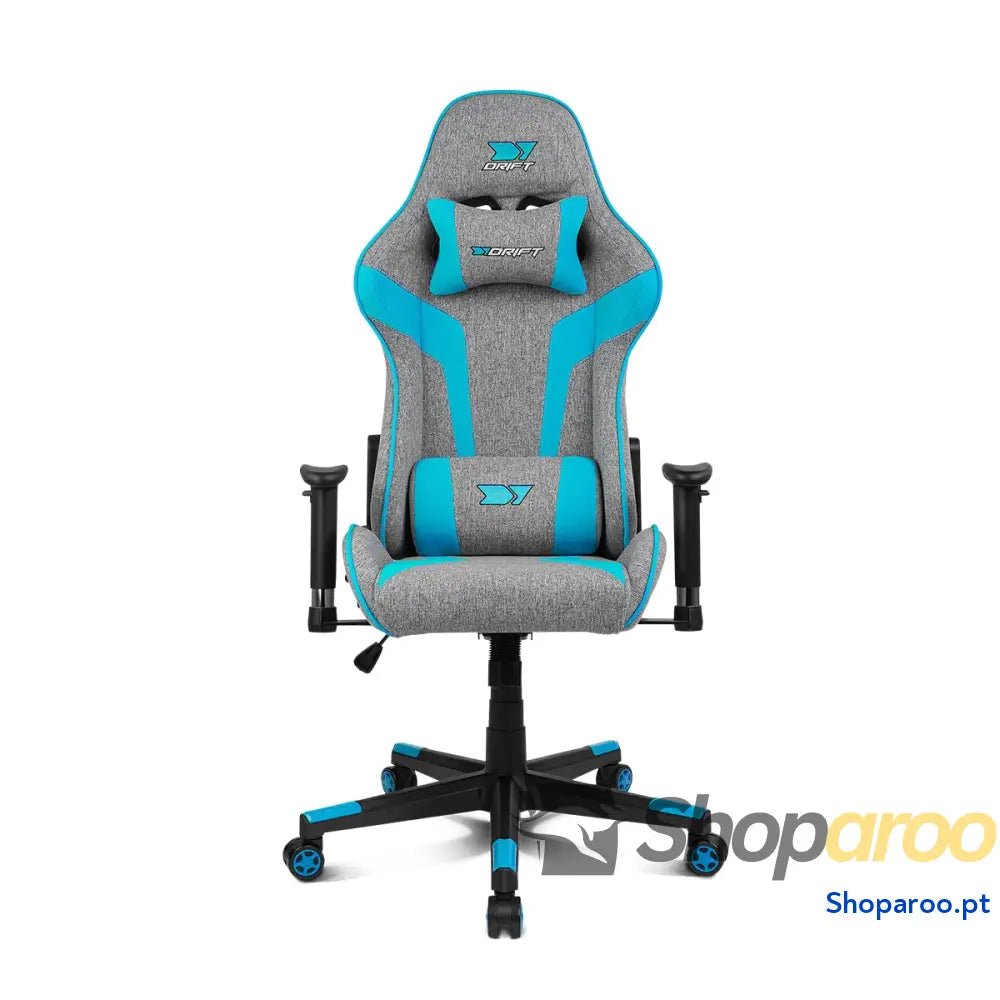 DRIFT GAMING DR90 Cadeira de jogos ergonómica com encosto cabeça e lombar reclinável 135° braços 2D ajustáveis tecido