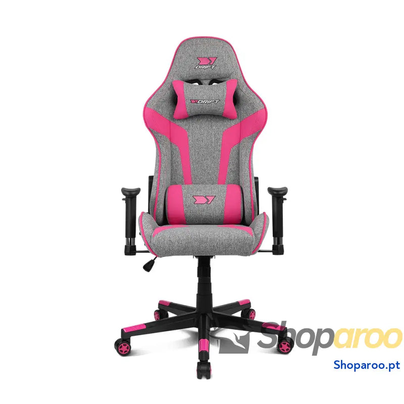 DRIFT GAMING DR90 Cadeira de jogos ergonómica com encosto cabeça e lombar reclinável 135° braços 2D ajustáveis tecido