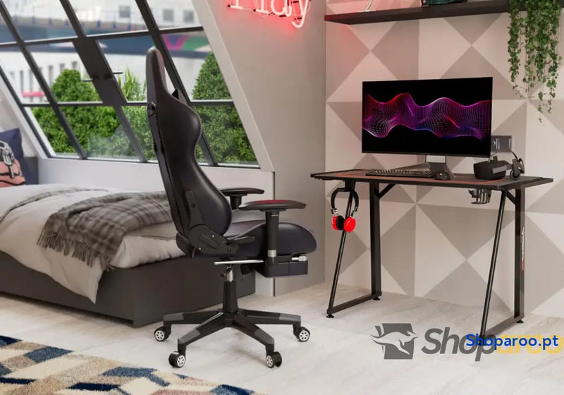 Drift Gaming DRDZ75 Mesa de jogos com placa acabamento em fibra carbono coberto por um tapete Full Size suporte
