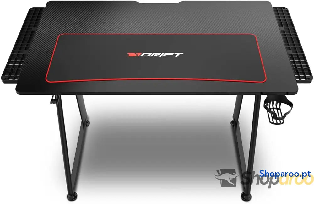 Drift Gaming DRDZ75 Mesa de jogos com placa acabamento em fibra carbono coberto por um tapete Full Size suporte