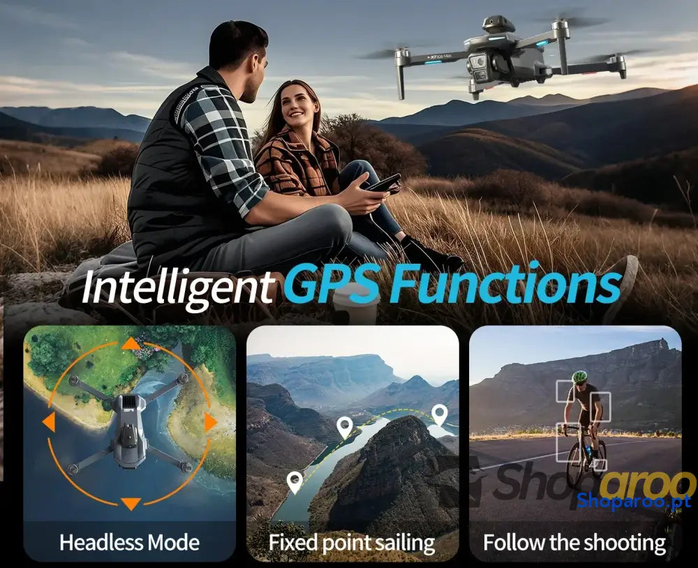 Drone 4K Profissional Xiaomi XT606 MAX GPS com Câmara HD e Evitação 360°