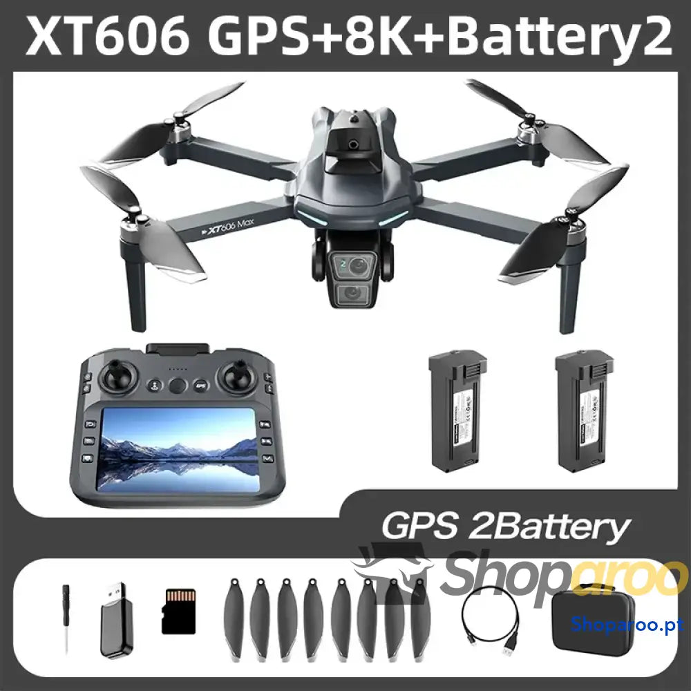 Drone 4K Profissional Xiaomi XT606 MAX GPS com Câmara HD e Evitação 360°