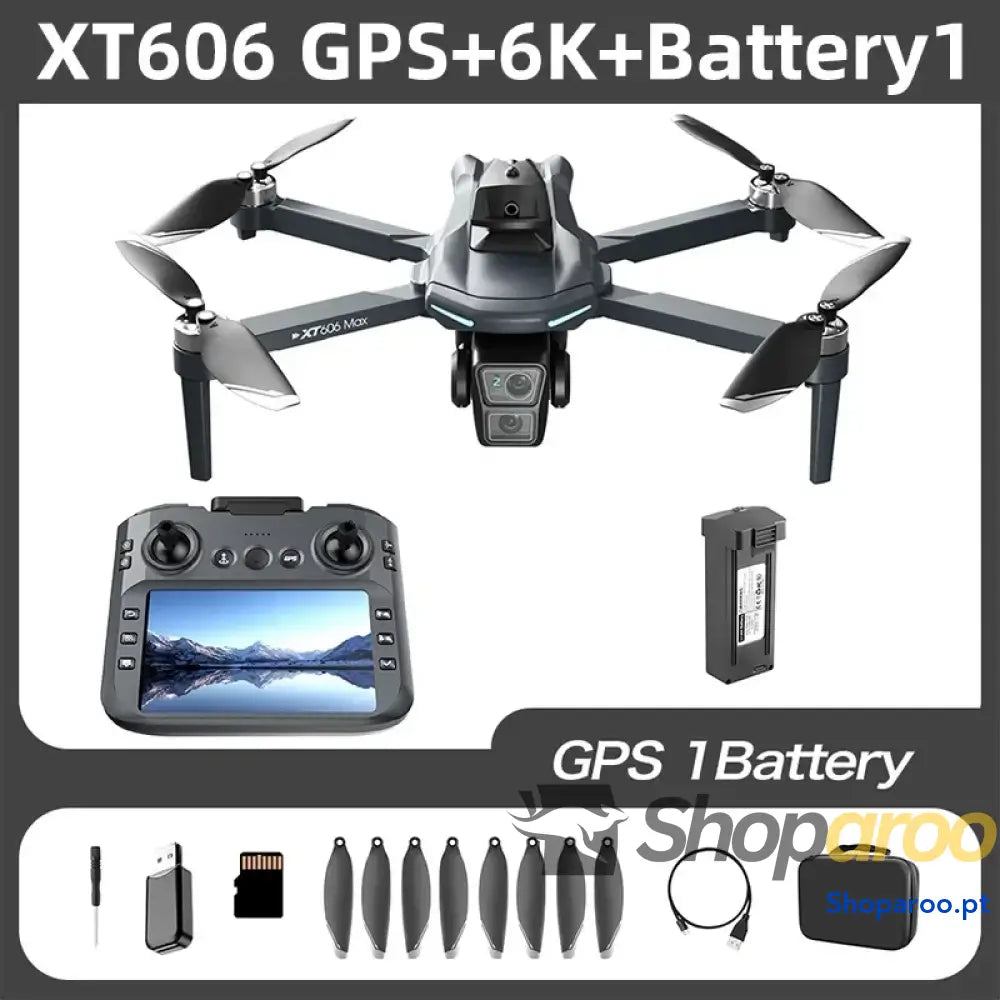 Drone 4K Profissional Xiaomi XT606 MAX GPS com Câmara HD e Evitação 360°