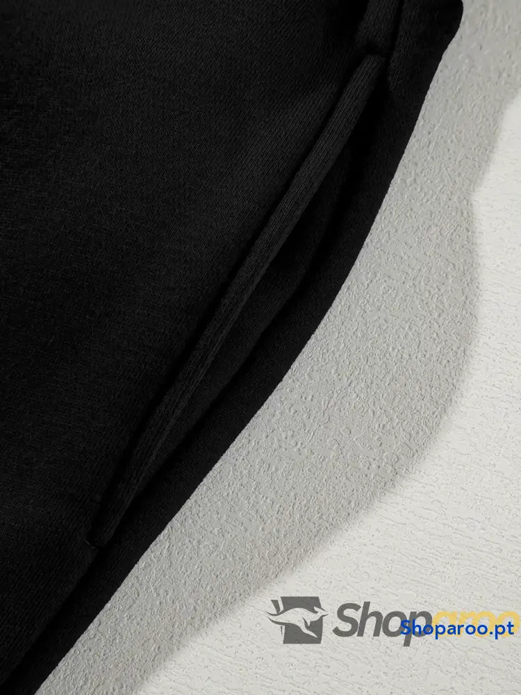 Conjunto de 2 peças casaco com fecho e calças cordão