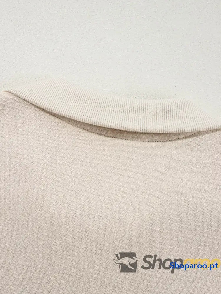 Conjunto de 2 peças casaco com fecho e calças cordão