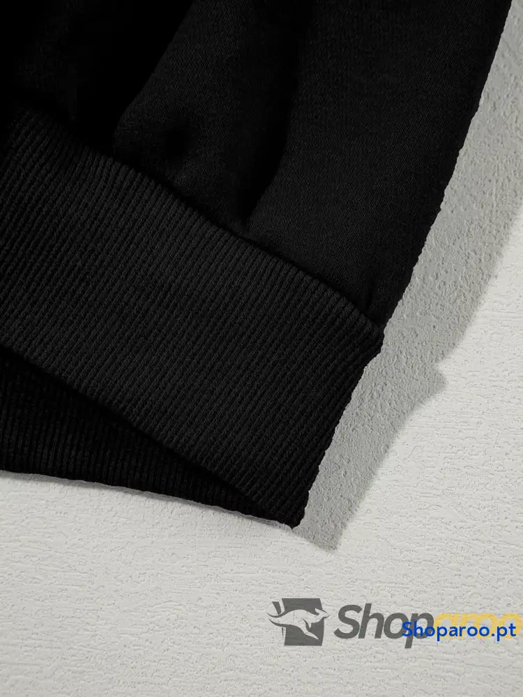 Conjunto de 2 peças casaco com fecho e calças cordão