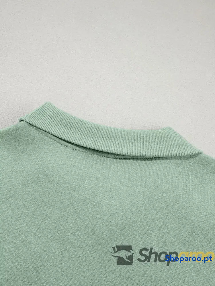 Conjunto de 2 peças casaco com fecho e calças cordão