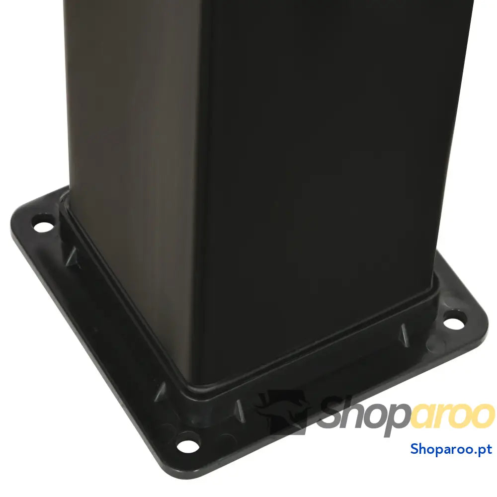 Duche Solar Exterior 40L de Jardim com Cabeçal Torneira Água Quente até 60℃ e Pés 19x20x217 cm Preto