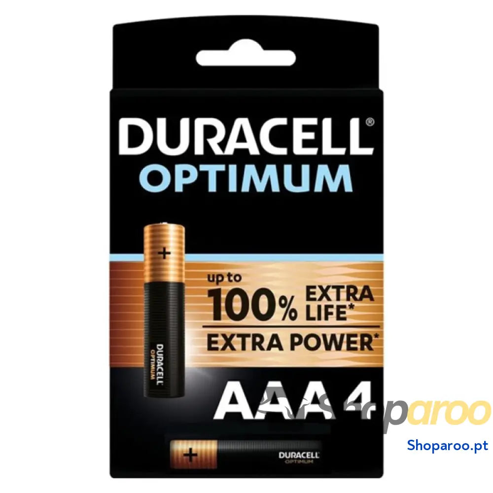 DURACELL BATERIA ALCALINA OPTIMUM 200 AAA LR03 4 UNIDADE