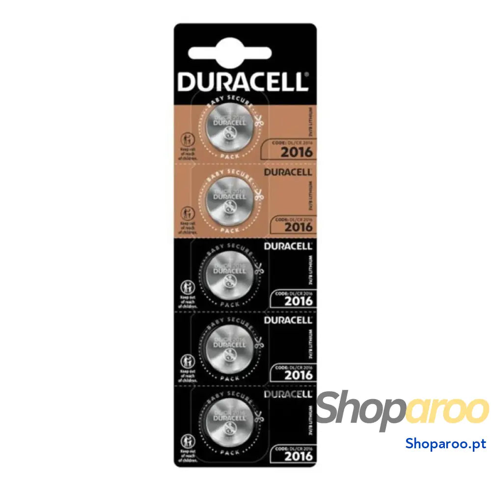 DURACELL BATERIA BOTO LITIO CR2016 3V 5 UNIDADE