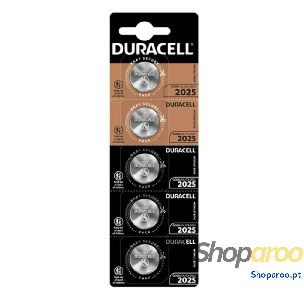 DURACELL BATERIA BOTO LITIO CR2025 3V 5 UNIDADE