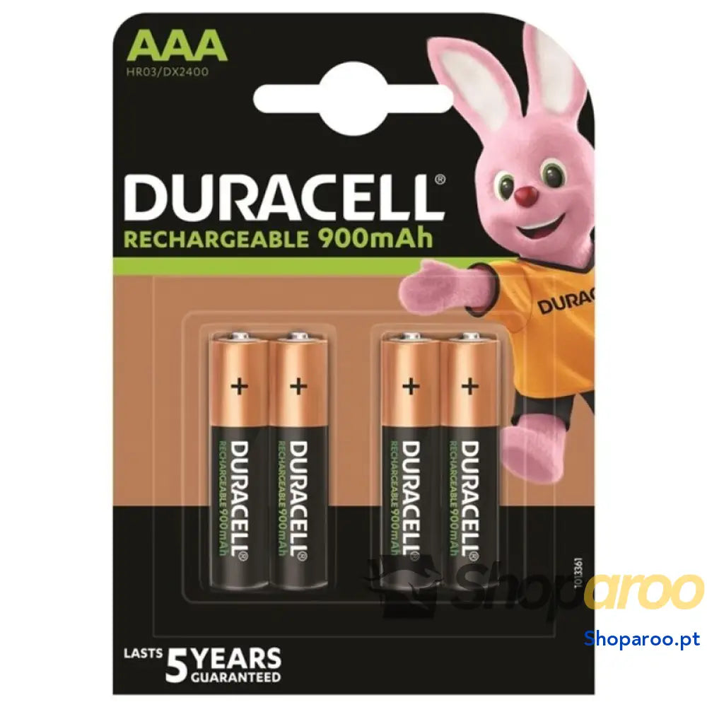 DURACELL BATERIA RECARREGVEL HR03 AAA 900mAh 4 UNIDADE