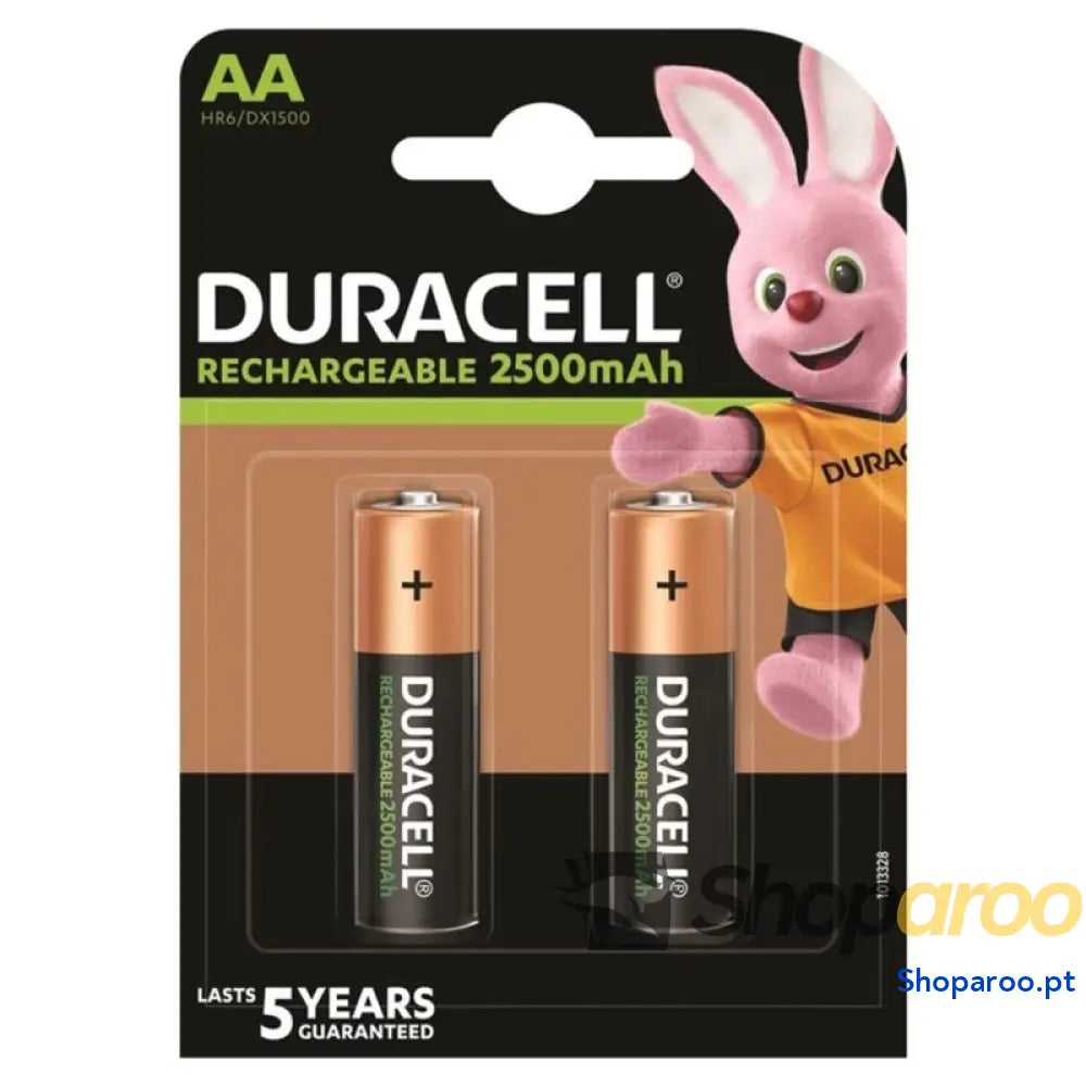 DURACELL BATERIA RECARREGVEL HR6 AA 2500mAh 2 UNIDADE