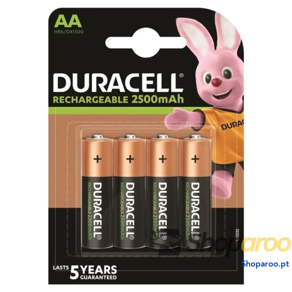 DURACELL BATERIA RECARREGVEL HR6 AA 2500mAh 4 UNIDADE