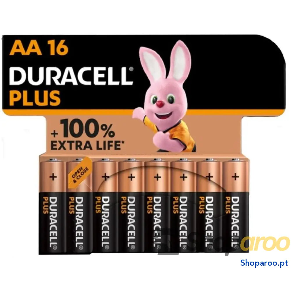DURACELL PLUS POWER 100 BATERIA ALCALINA AA LR6 16 UNIDADE