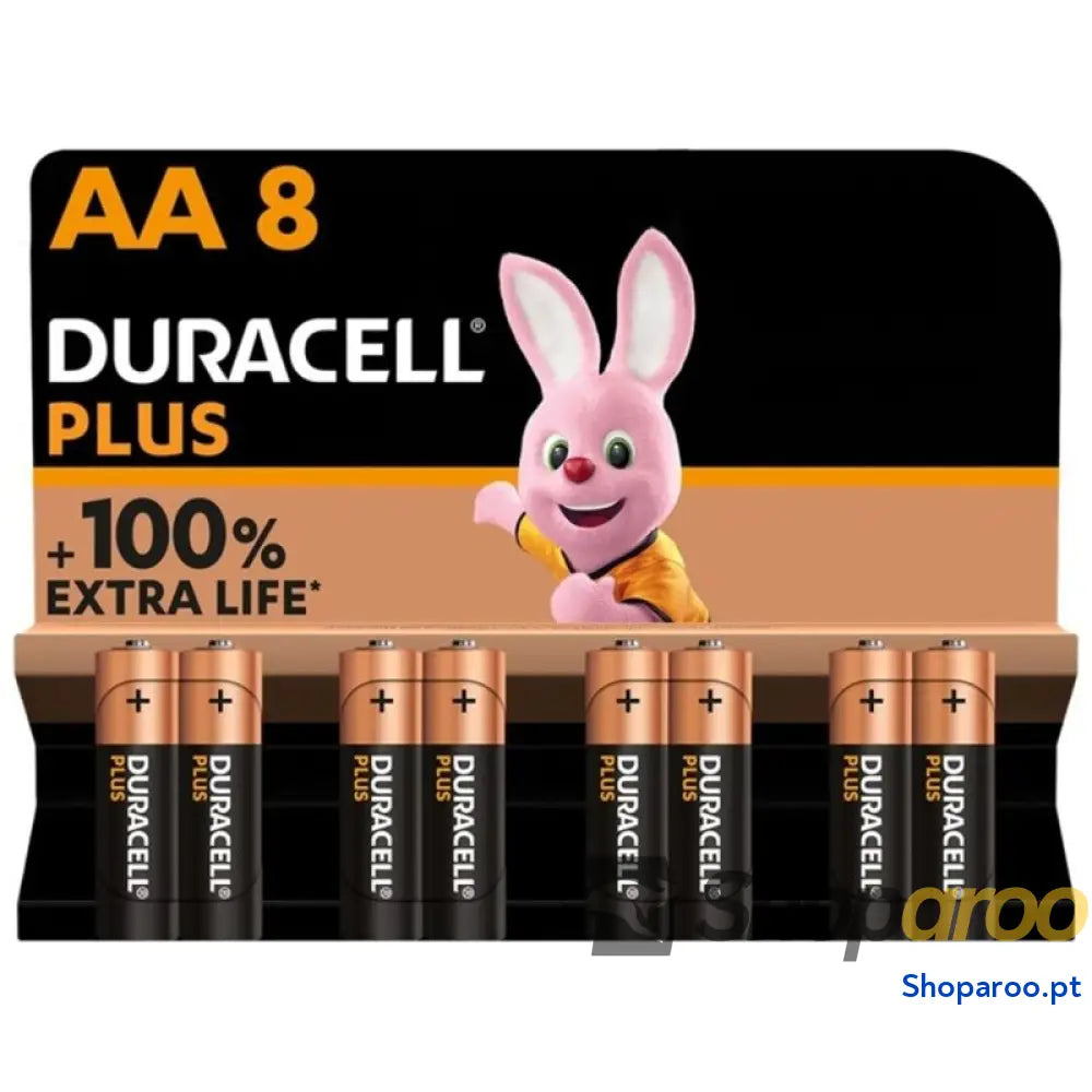 DURACELL PLUS POWER 100 BATERIA ALCALINA AA LR6 8 UNIDADE