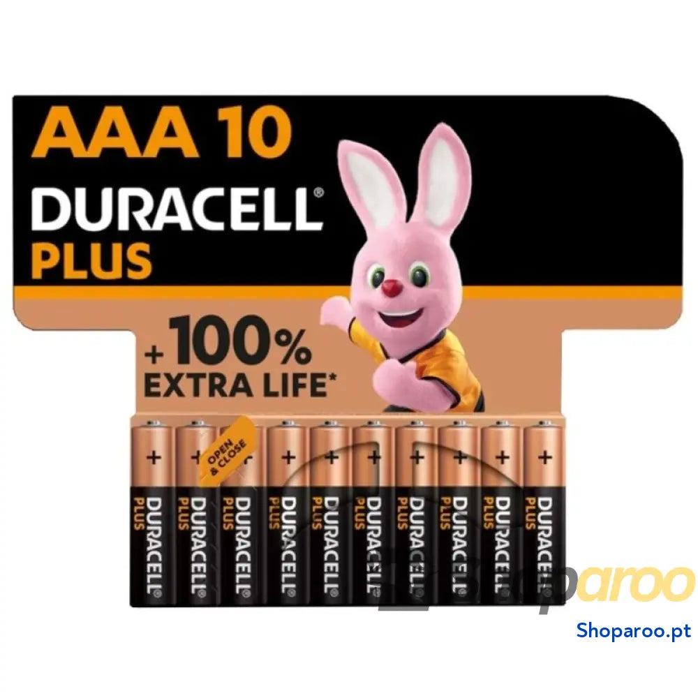 DURACELL PLUS POWER 100 BATERIA ALCALINA AAA LR03 10 UNIDADE