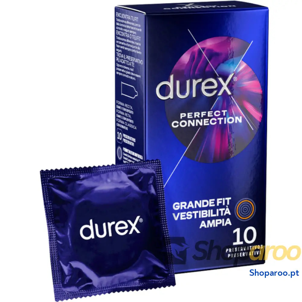 DUREX - CONEXÃO PERFEITA LUBRIFICAÇÃO EXTRA DE SILICONE 10 UNIDADES