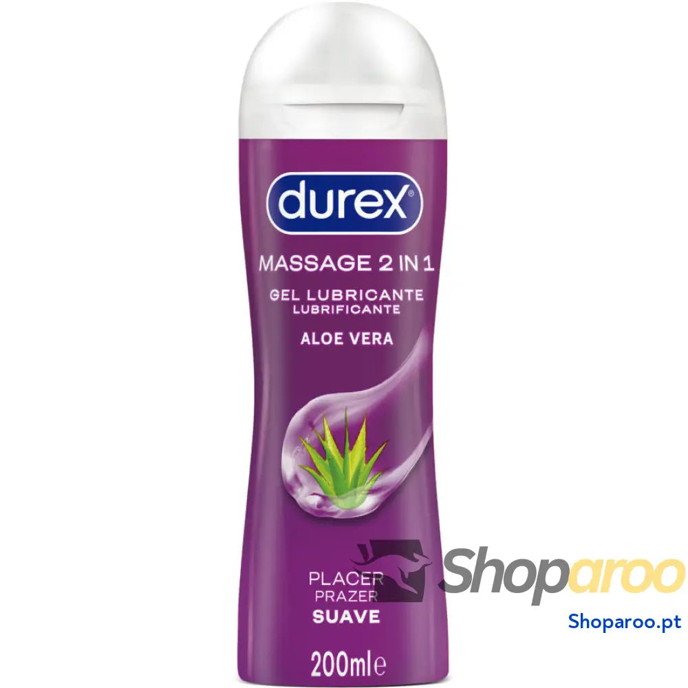 DUREX GEL LUBRIFICANTE DE MASSAGEM SUAVE COM ALOE VERA 200 ML