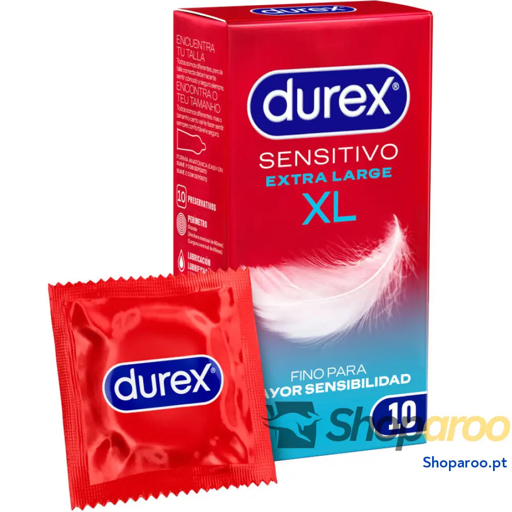 DUREX PRESERVATIVOS SENSITIVE XL 10 UNIDADES