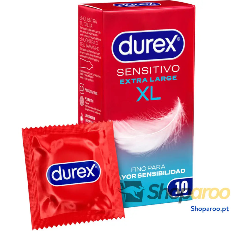 DUREX PRESERVATIVOS SENSITIVE XL 10 UNIDADES