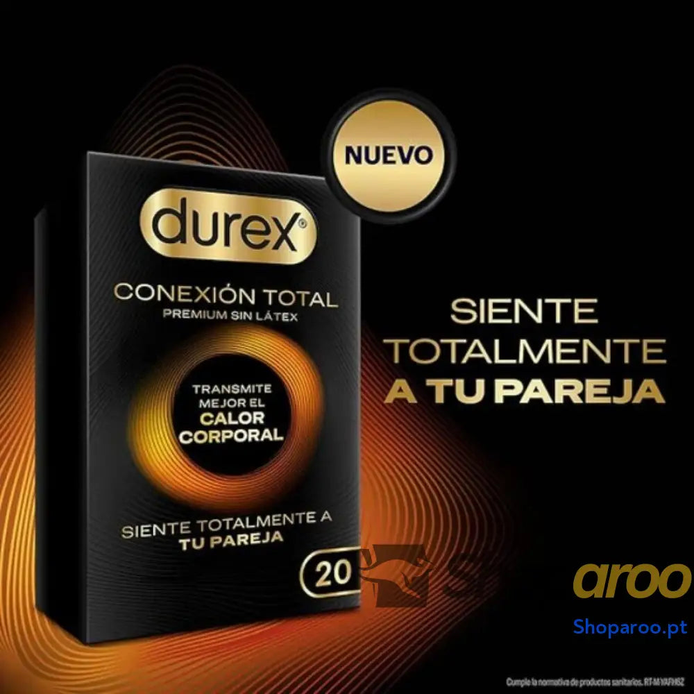 Durex Total Connection Preservativos Nitrila Moldável Ultra Fino 20 Unidades