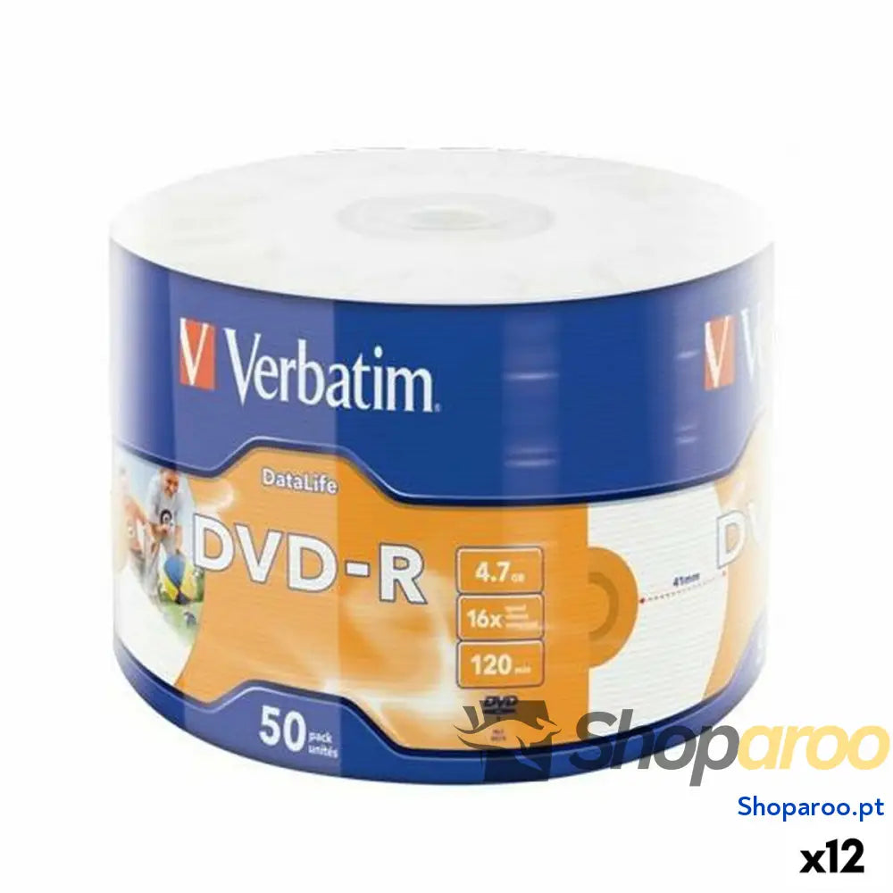 DVD-R Verbatim 4,7 GB 16x (12 Unidades)