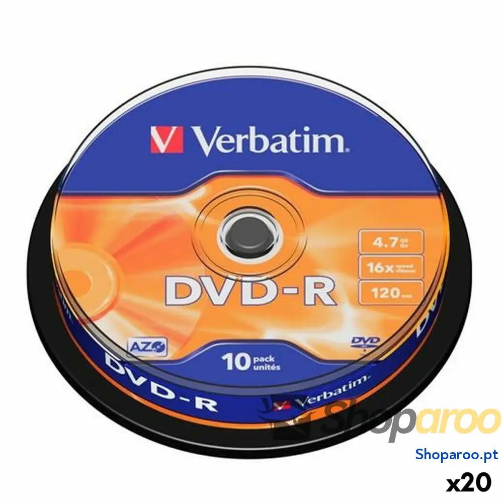 DVD-R Verbatim 4,7 GB 16x (20 Unidades)