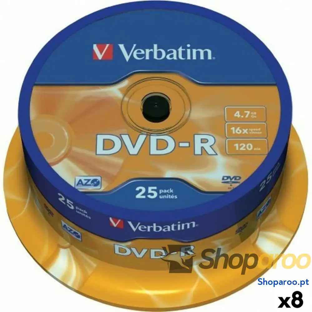 DVD-R Verbatim 4,7 GB 16x (8 Unidades)