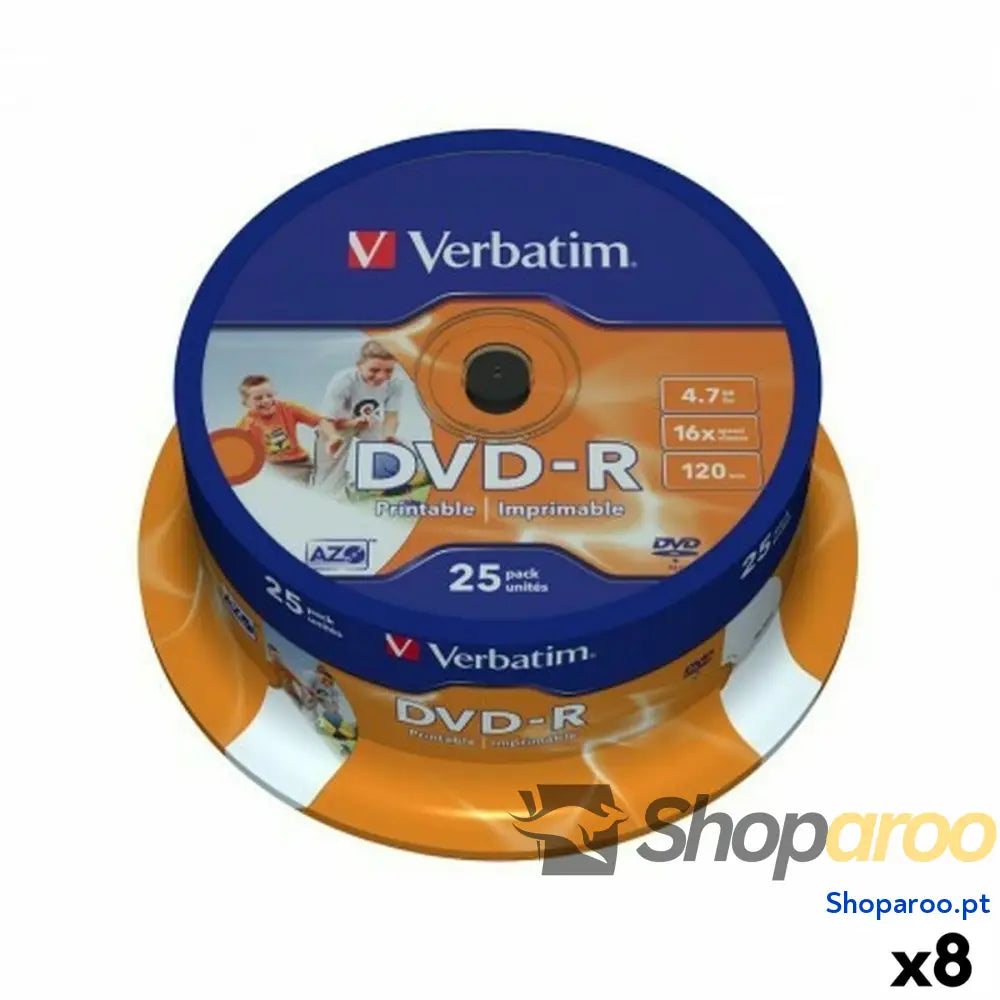 DVD-R Verbatim 4,7 GB 16x (8 Unidades)